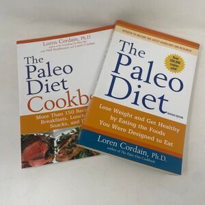The Paleo Diet Revised Edition and The Paleo Diet Cookbook Loren Cordain 2 Book